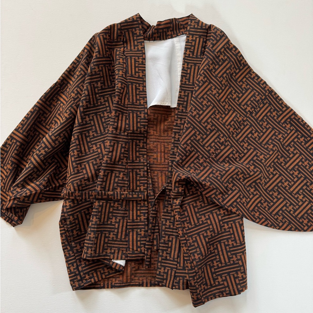 Vintage-Inspired Geometric Kimono Jacket